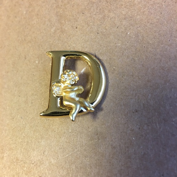 Jewelry - Angel D Initial Pin